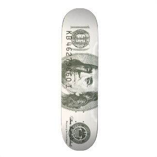 Skateboard Planche à roulettes de billet d'un dollar 100
