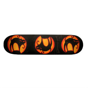 Skateboard Planche à roulettes de chat de Halloween