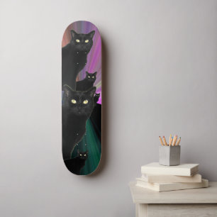Skateboard Planche à roulettes de chat noir