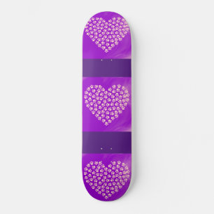 Skateboard Planche à roulettes de coeur.