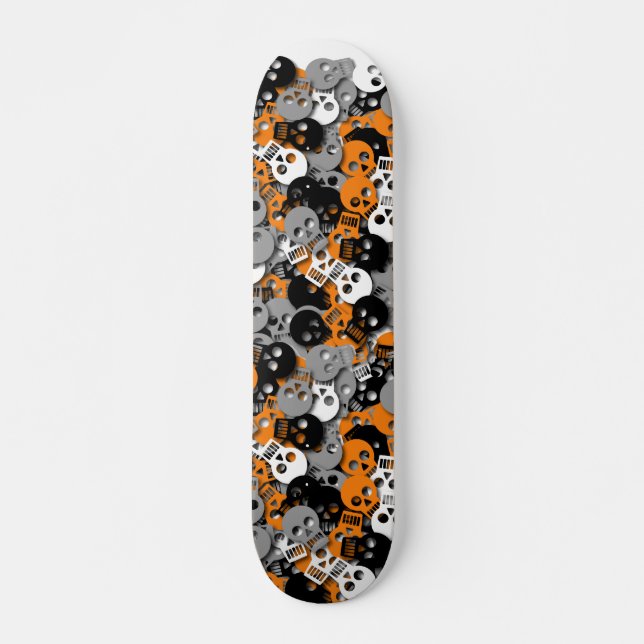 Skateboard Planche à roulettes de confettis de crâne (Devant)