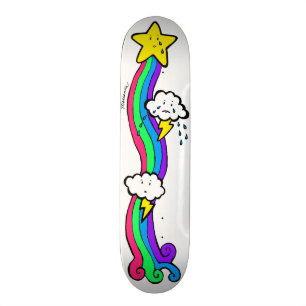 Skateboard Planche à roulettes de coutume d'arc-en-ciel d'Em