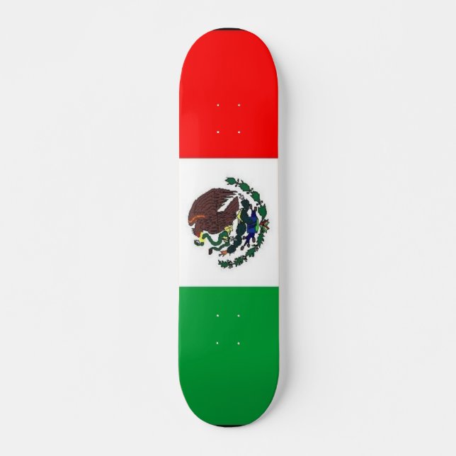 Skateboard Planche à roulettes de drapeau mexicain (Devant)