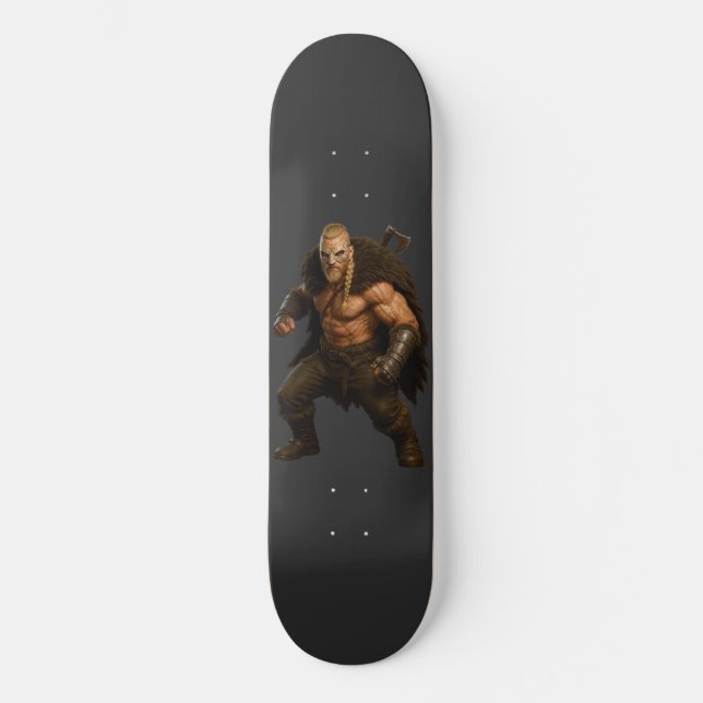 Skateboard Planche à roulettes de héros barbare Viking (Recto)