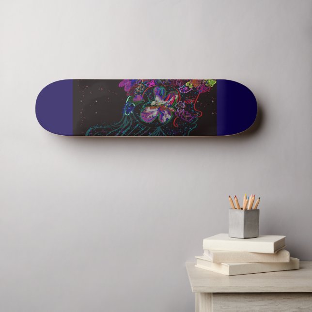 Skateboard Planche à roulettes de la princesse papillon (Art mural (Horz))