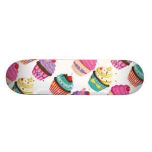 Skateboard Planche à roulettes de motif de petit gâteau