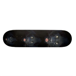Skateboard Planche à roulettes de panthère noire