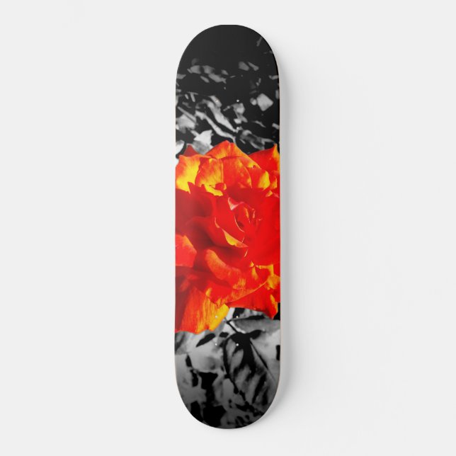 Skateboard Planche à roulettes de rose rouge (Recto)