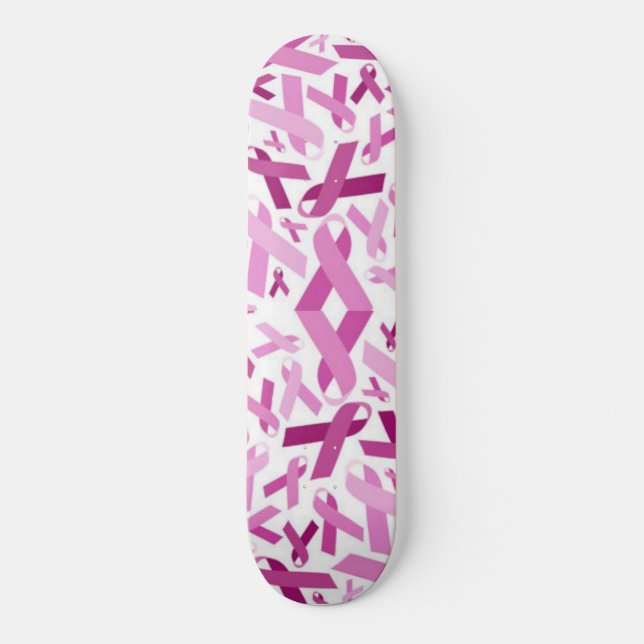 Skateboard Planche à roulettes de rubans de cancer du sein (Recto)