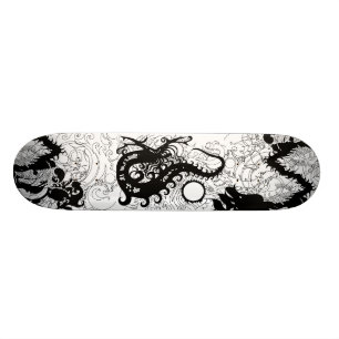 Skateboard Planche à roulettes de silhouette de dragon de me