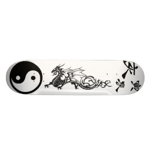 Skateboard Planche à roulettes de tribal de Yin Yang