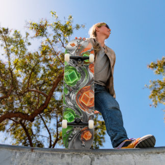 Skateboard Planche à roulettes - Deck Splash Chrome Néon Liqu