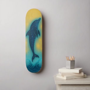Skateboard Planche à roulettes décoration murale couleurs rét