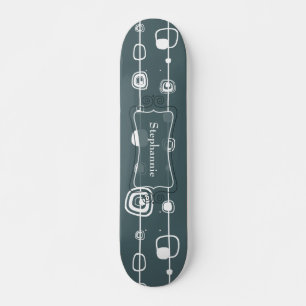 Skateboard Planche à roulettes des années 70 Retro Blue Carré