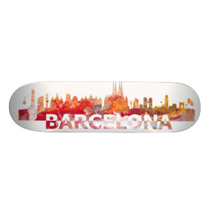 Skateboard Planche à roulettes d'horizon de Barcelone