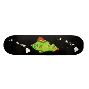 Skateboard Planche à roulettes d'Oahu colorée par reggae