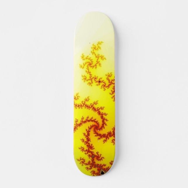 Skateboard Planche à roulettes Dragon Jaune (Devant)