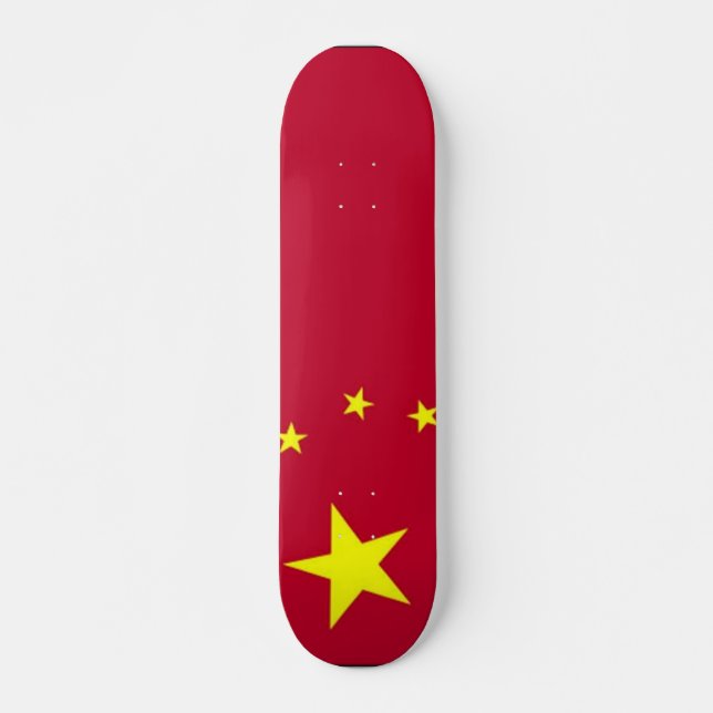 Skateboard Planche à roulettes Drapeau de la Chine (Devant)