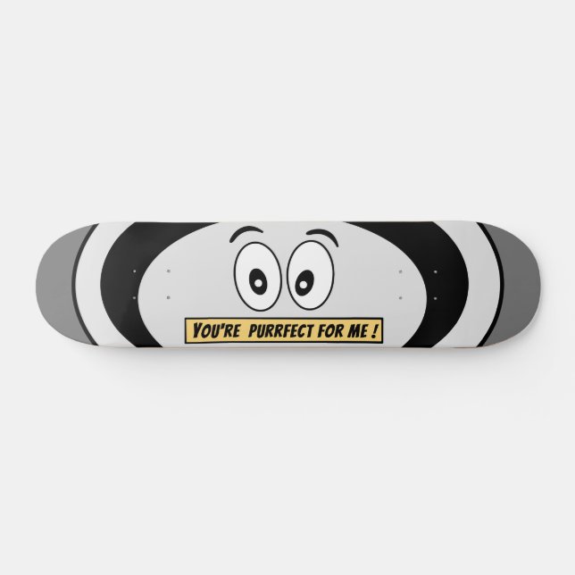 Skateboard Planche à roulettes drôle, Gris, Parfait, Dessin a (Horz)