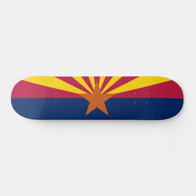 Skateboard Planche à roulettes du drapeau de l'Arizona (Horz)
