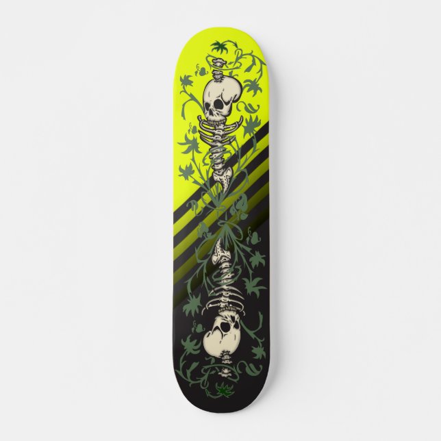 Skateboard Planche à roulettes du jardin du squelette (Devant)