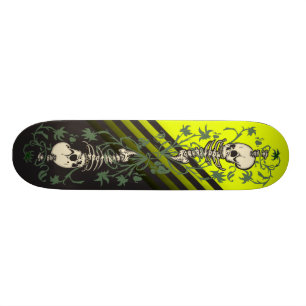 Skateboard Planche à roulettes du jardin du squelette
