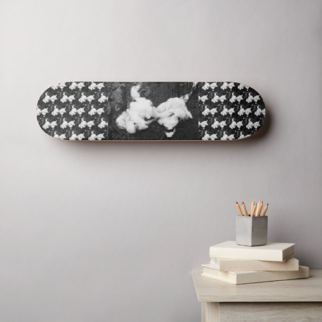 Skateboard planche à roulettes duveteuse vers le bas (Art mural (Horz))