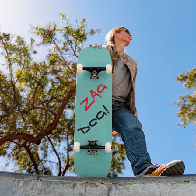 Skateboard Planche à roulettes Edgy Zag Dog sarcelle (Extérieur 1)