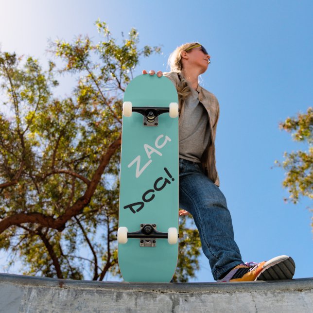 Skateboard Planche à roulettes Edgy Zag Dog sarcelle (Extérieur 1)