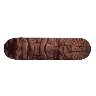 Skateboard Planche à roulettes en bois de statut de Tiki