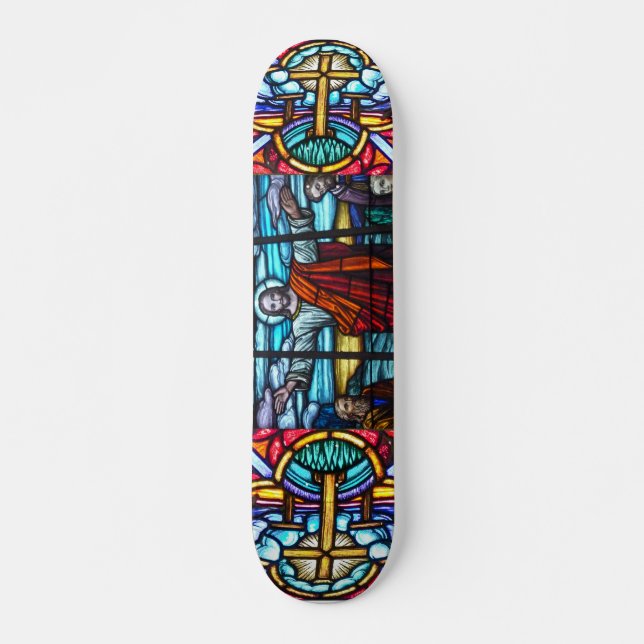 Skateboard Planche à roulettes en vitrail (Devant)