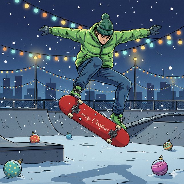 Skateboard Planche à roulettes festive de Noël Idée de cadeau (Festive Christmas Skateboard Perfect Gift Idea)