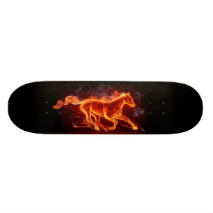 SKATEBOARD PLANCHE À ROULETTES FLAMBOYANTE DE CHEVAL