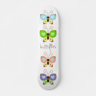 Skateboard Planche à roulettes grunge de papillons