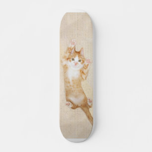 Skateboard Planche à roulettes heureuse de minou