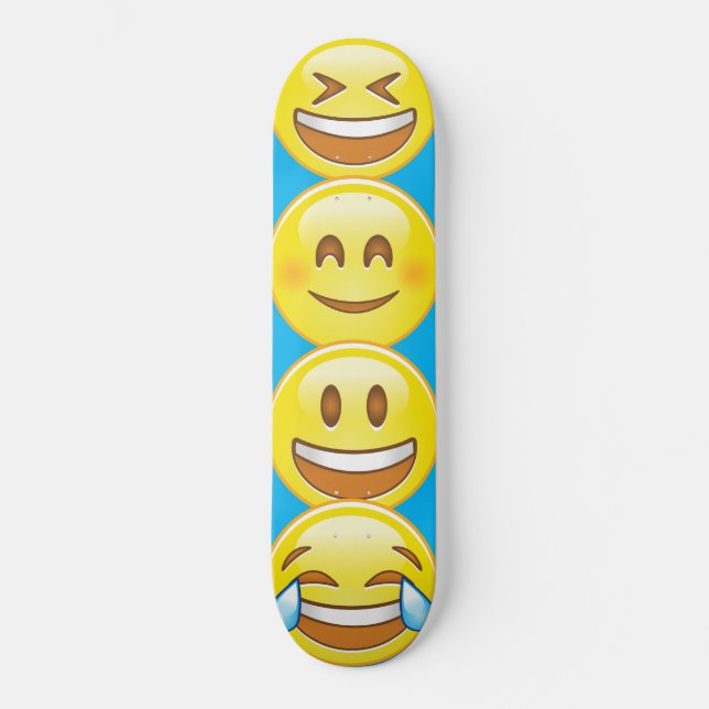 Skateboard Planche à roulettes heureuse d'Emoji (Recto)