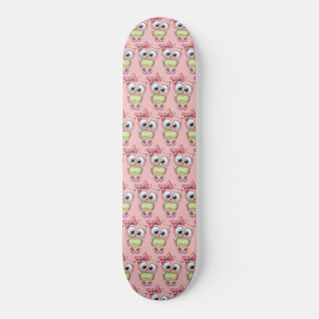 Skateboard Planche à roulettes Hibou (Recto)