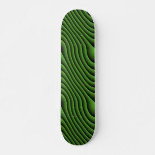 Skateboard Planche à roulettes Hypnotique Wavy Green Lines
