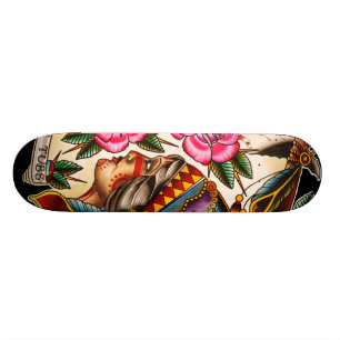 Skateboard planche à roulettes indienne de fille