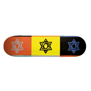 Skateboard Planche à roulettes JUIVE d'ÉTOILE DE DAVID