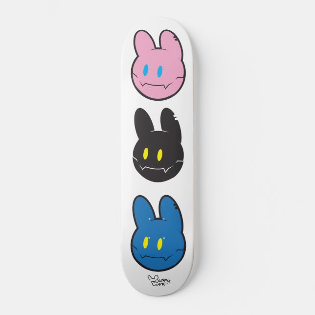 Skateboard Planche à roulettes mascotte lapin (Recto)