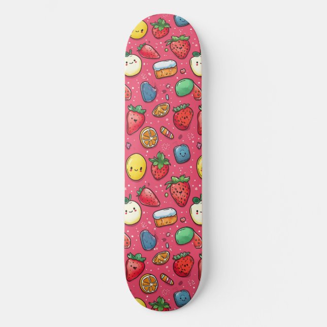 Skateboard Planche à roulettes motif anime japonais mignon (Recto)