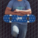 Skateboard Planche à roulettes motif bleu de méduse d'été<br><div class="desc">Planche à roulettes avec méduse</div>