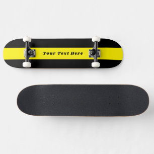 Skateboard Planche à roulettes noire avec votre message perso