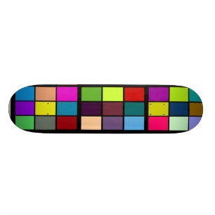 Skateboard Planche à roulettes noire de frontière de couleu