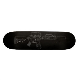Skateboard Planche à roulettes noire de mod 0 de CQBR MK18