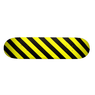 Skateboard Planche à roulettes noire et jaune de motif de