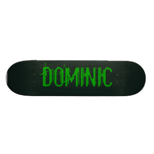 Skateboard Planche à roulettes noire et verte de monstre