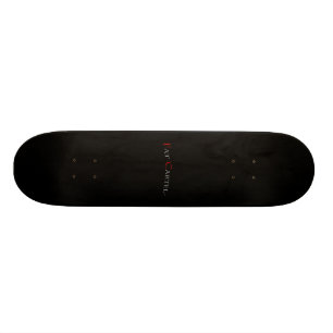 Skateboard Planche à roulettes noire simple de "gros cartel"