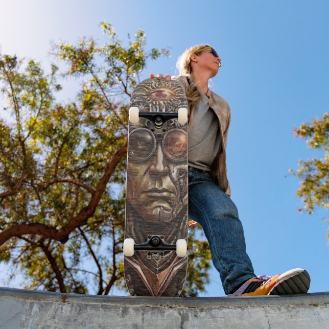 Skateboard Planche à roulettes Œil de Cyborg Steampunk de l'I (Extérieur 1)